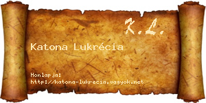 Katona Lukrécia névjegykártya